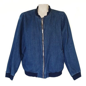SIMPLY Be Denim Bomber Jacket Y2K 90s